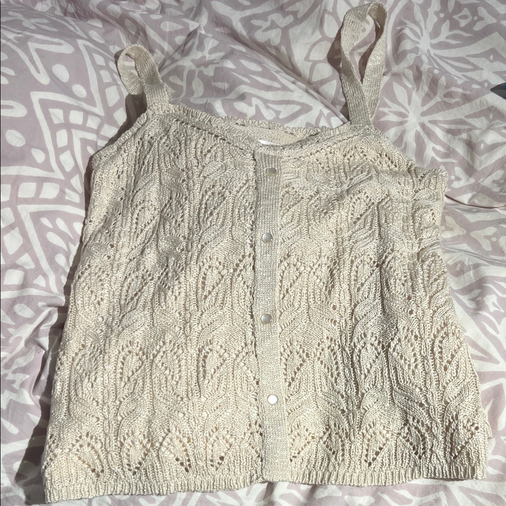LC Lauren Conrad Cream Knit Camisole
